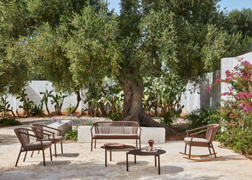 SMART - Garden stackable powder coated aluminium easy chair with armrests by Varaschin - view 3