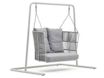 TIBIDABO - 2 Seater powder coated aluminium garden swing seat by Varaschin - view 2