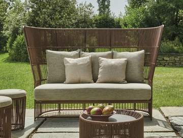 TIBIDABO - High-back sofa with synthetic fiber weaving by Varaschin - view 2