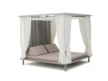SUNMOON GAZEBO - Canopy acrylic and aluminium garden bed by Varaschin - view 2
