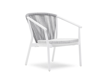 SMART - Garden stackable powder coated aluminium easy chair with armrests by Varaschin - view 2