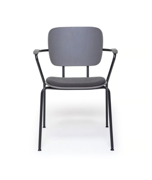 ABC - Stackable metal chair with armrests by Vergés - view 3