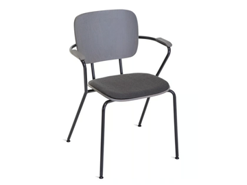 ABC - Stackable metal chair with armrests by Vergés - view 2