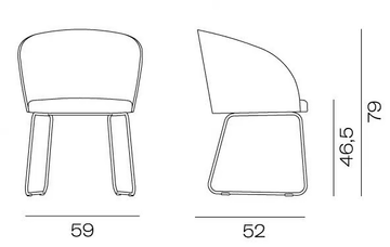 CISTELL ORIGINAL - Sled base upholstered leather chair by Vergés - view 3