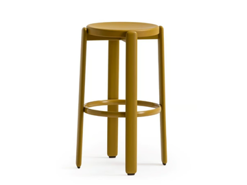 TURA - High ash stool with footrest by Vergés - view 3