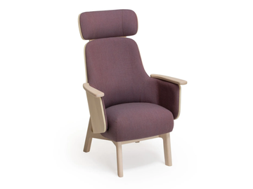 BAHÍA - Beech armchair with headrest by Vergés - view 2