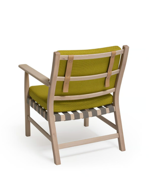 MEDITERRÁNEA - Beech easy chair with armrests by Vergés - view 3