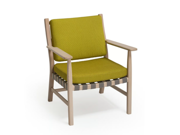 MEDITERRÁNEA - Beech easy chair with armrests by Vergés - view 2