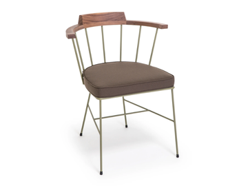 MIM - Powder coated steel chair with armrests by Vergés - view 2