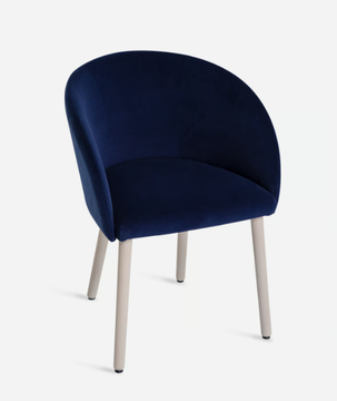 CISTELL ORIGINAL - Velvet chair with armrests and metal legs by Vergés - view 3