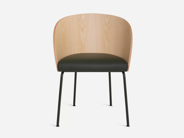 CISTELL ORIGINAL - Ash chair with metal armrests and legs by Vergés - view 2