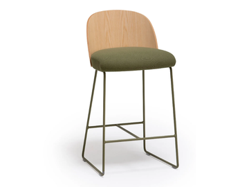 CISTELL SLIM - Sled base high metal stool by Vergés - view 2