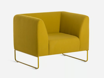 DULA - Sled base fabric armchair with armrests by Vergés - view 2