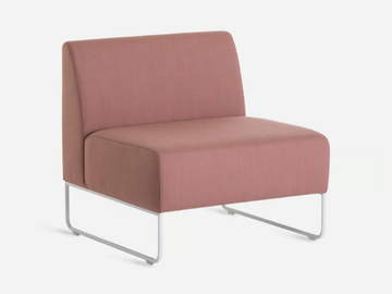 DULA - Sled base modular fabric armchair by Vergés - view 2