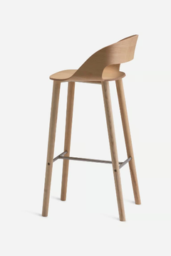 GOOSE - High ash stool with footrest by Vergés - view 3