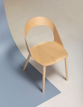 GOOSE - Ash chair open back by Vergés - view 3