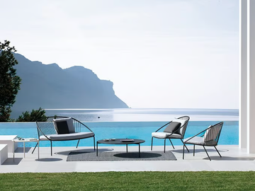ARIA - Metal garden armchair with armrests by Vermobil - view 3