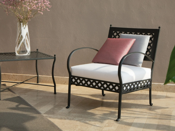 SPRINGTIME - Metal garden armchair with armrests by Vermobil - view 3