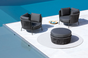 DAISY ROPE - Fabric garden armchair with armrests by Vermobil - view 3