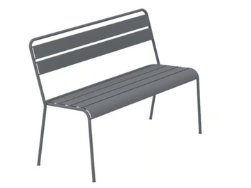 TWIST - Stackable metal garden bench with back by Vermobil - view 2