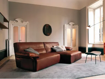 JOE - Sectional leather sofa by Verzelloni - view 2