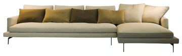 LARSEN - Sectional fabric sofa with removable cover by Verzelloni - view 3