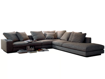 HOLDEN - Sectional fabric sofa with removable cover by Verzelloni - view 2
