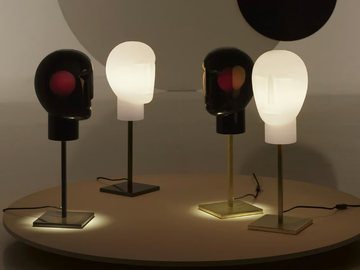 DEDO - LED glass and steel table lamp with dimmer by Vesoi - view 2