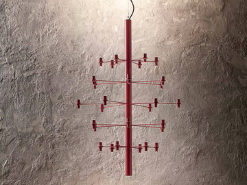 SCAR - LED brass chandelier by Vesoi - view 2