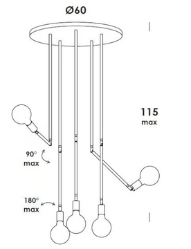 TIPERDUE - LED swivel steel pendant lamp by Vesoi - view 3
