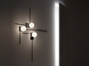 FRAMMENTI DI MULTIPLO - Glass and steel wall lamp / ceiling lamp by Vesoi - view 3