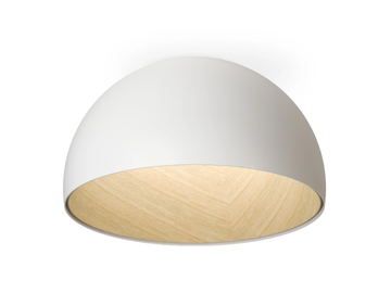 DUO - LED aluminium and wood ceiling lamp by Vibia - view 2