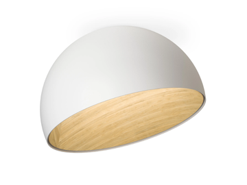 DUO - LED aluminium and wood ceiling lamp by Vibia - view 3