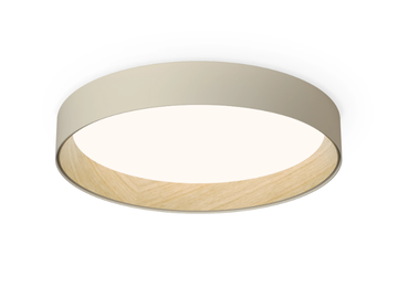 DUO - LED aluminium and wood ceiling lamp by Vibia - view 3