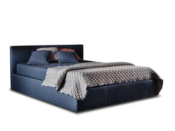 5400 TANGRAM - Bed with fabric or leather upholstered headboard by Vibieffe - view 2