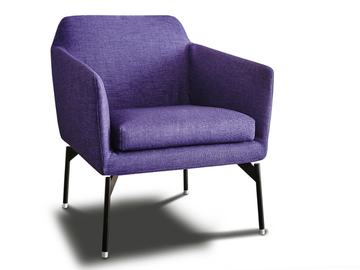 770 LEVEL - Upholstered fabric or leather armchair with armrests by Vibieffe - view 2