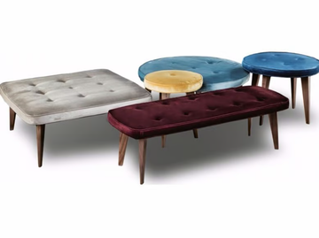 9300 PANCAKE - Tufted fabric or leather pouf by Vibieffe - view 2