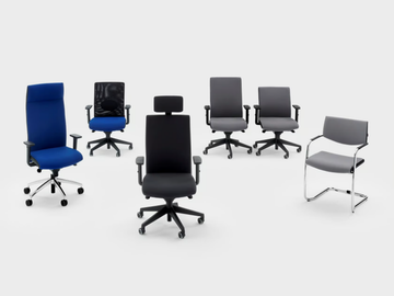 LOGIKA - Recliner trestle-based fabric executive chair by Viganò - view 3