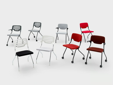 MADAM COLLETTIVITÀ - Folding plastic chair open back by Viganò - view 3