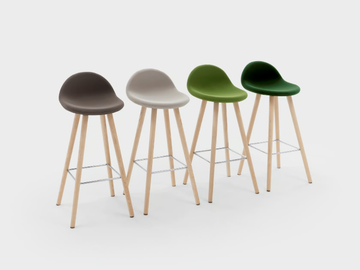TED - High fabric and ash stool by Viganò - view 3