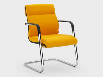 ICARO - Cantilever fabric chair with armrests by Viganò - view 2