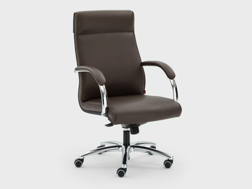 ICARO - Leather executive chair with 5-spoke base with headrest by Viganò - view 2