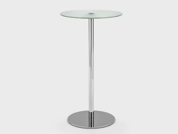APOLLO - Round high table in metal and glass by Viganò - view 2