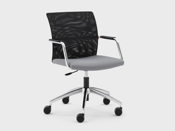 QUEEN MESH - Fabric office chair with castors with armrests by Viganò - view 2
