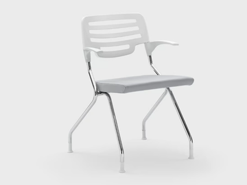 MADAM COLLETTIVITÀ - Plastic chair with armrests open back by Viganò - view 2