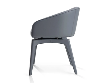 OPHELIA - Upholstered leather chair with armrests by Visionnaire - view 2