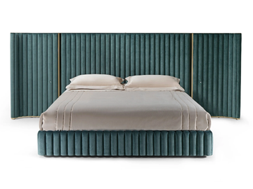 LEONARDO - Velvet double bed with high headboard by Visionnaire - view 3