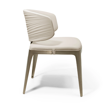 SYBILLA - Leather-covered chair with metal legs by Visionnaire - view 3