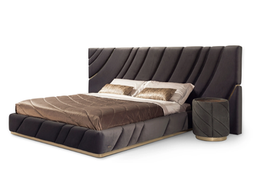 ULTRASOUND - Fabric double bed with upholstered headboard by Visionnaire - view 3