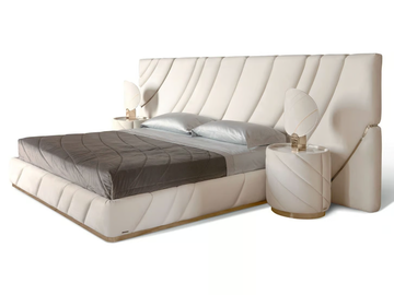 ULTRASOUND - Fabric double bed with upholstered headboard by Visionnaire - view 2